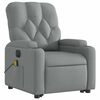 vidaXL Electric Stand up Massage Recliner Chair Light Grey Fabric