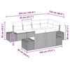 vidaXL Garden Sofa Set with Storage 7 pcs Grey Poly Rattan