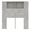 vidaXL Headboard Cabinet Concrete Grey 100x18.5x102.5 cm