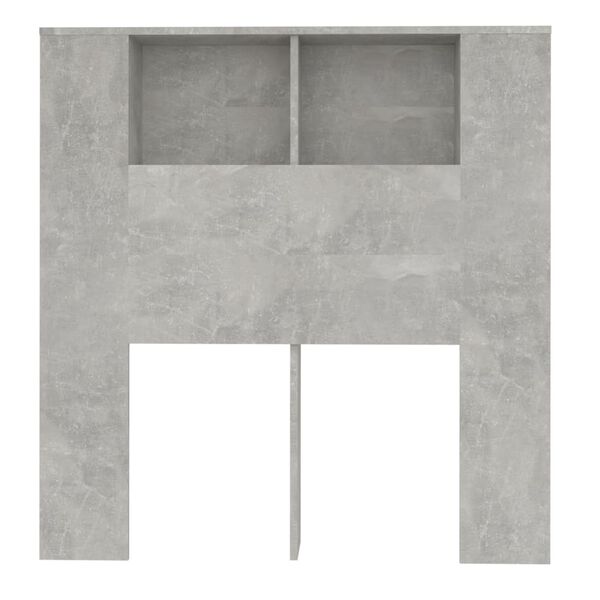 vidaXL Headboard Cabinet Concrete Grey 100x18.5x102.5 cm
