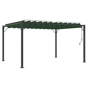 vidaXL Gazebo with Louvered Roof 3 x 4 x 2.14 m Green