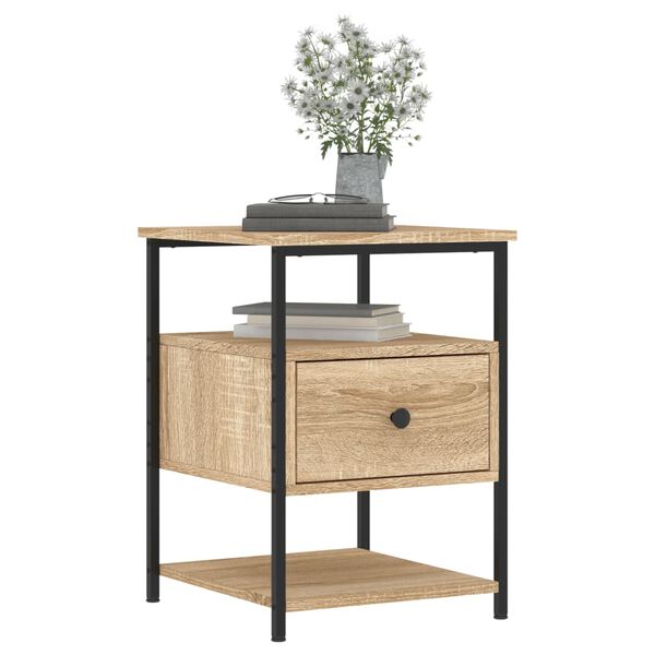 vidaXL Bedside Cabinets 2 pcs Sonoma Oak 40x42x56 cm Engineered Wood