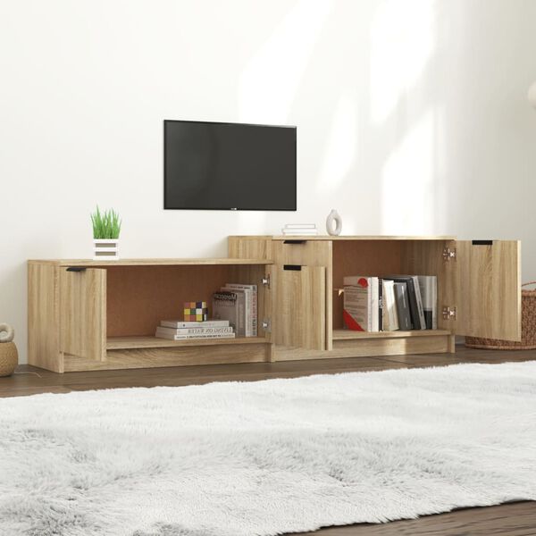 vidaXL TV Cabinet Sonoma Oak 158.5x36x45 cm Engineered Wood