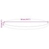 vidaXL Table Top White Ø50x2.5 cm Solid Wood Pine