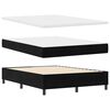 vidaXL Box Spring Bed Black and White 152 x 203 cm Velvet