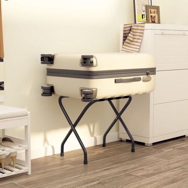 vidaXL Luggage Rack Black 56x40x49 cm