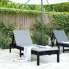 vidaXL Sun Lounger Black 199.5x60x74 cm Solid Wood Pine