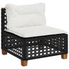 vidaXL 9 Piece Garden Sofa Set with Cushions Black Poly Rattan