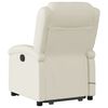 vidaXL Stand up Massage Recliner Chair Cream Faux Leather