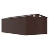 vidaXL Garden Shed 257x489x181 cm Metal Brown