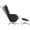 vidaXL Massage Recliner Chair with Footstool Black Faux Leather