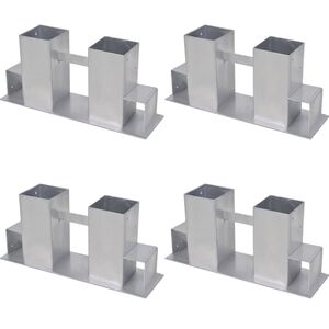 vidaXL Firewood Stack Aid 4 pcs 34 x 10 x 15 cm Steel