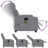 vidaXL Massage Recliner Chair Light Grey Fabric