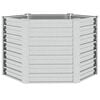 vidaXL Garden Raised Bed 129x77 cm Galvanized Steel Silver