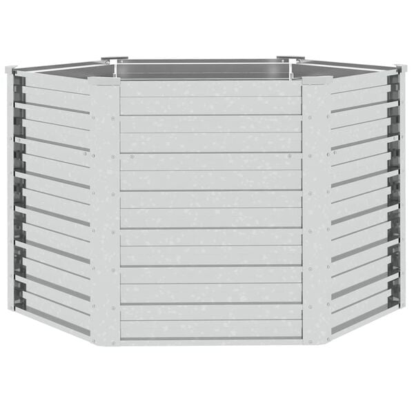 vidaXL Garden Raised Bed 129x77 cm Galvanized Steel Silver