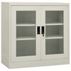 vidaXL Office Cabinet Light Grey 90x40x90 cm Steel