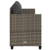 vidaXL Sun Lounger with Cushions Grey Poly Rattan