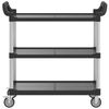 vidaXL 3-Tier Trolley Black 99x50x96 cm Aluminium