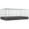 vidaXL Aviary with Extension Silver 518x307x212 cm Steel