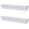 vidaXL Wall Shelf | White | MDF | Small | Decorative Inlays | Wall Shelf