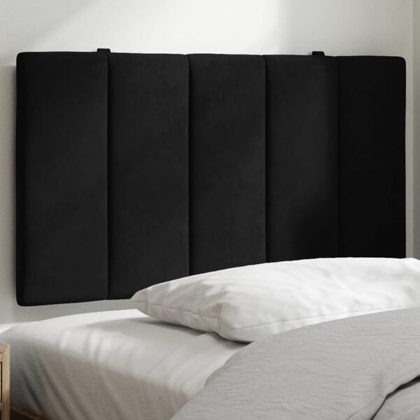 vidaXL Headboard Cushion "Hanko" Black 90 cm Velvet