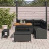 vidaXL Garden Sofa Set with Cushion with Storage 8 pcs Black