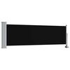 vidaXL Patio Retractable Side Awning 80x300 cm Black