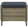vidaXL 3 Piece Garden Lounge Set with Cushions Poly Rattan Brown