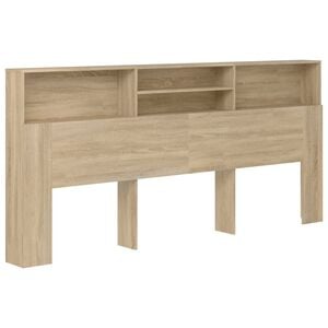 vidaXL Headboard Cabinet Sonoma Oak 220x19x103.5 cm