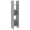 vidaXL 4 Piece Book Cabinet Set Concrete Grey Engineered Wood