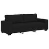 vidaXL 2 Piece Sofa Set with Cushions Black Fabric