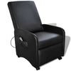 vidaXL Massage Chair Black Faux Leather