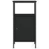 vidaXL Bedside Cabinet Black 41x31x80 cm Engineered Wood