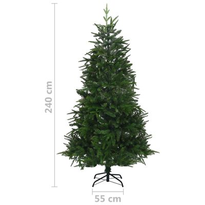 vidaXL Artificial Christmas Tree LEDs&Ball Set Green 240 cm PVC&PE