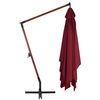 vidaXL Cantilever Garden Parasol with Wooden Pole 400x300 cm Bordeaux Red