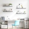 vidaXL Floating Wall Shelves 4 pcs Grey 90x23.5x3.8 cm MDF