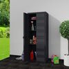 vidaXL Garden Storage Cabinet with 3 Shelves Black
