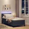 vidaXL Box Spring Bed Dark Grey and White 107 x 203 cm Fabric