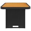 vidaXL Garden Table Black 90x55x71 cm Poly Rattan and Acacia Wood