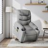 vidaXL Electric Stand up Massage Recliner Chair Light Grey Fabric
