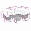 vidaXL Garden Sofa Set 9 pcs Grey Poly rattan