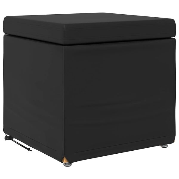 vidaXL Stool Black 41 x 41 x 40 cm Faux Leather and Engineered Wood