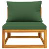 vidaXL 2 Piece Garden Sofa Set with Cushions Solid Wood Acacia