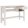 vidaXL Desk HAMAR White 110x40x75 cm Solid Wood Pine