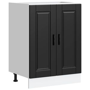vidaXL Kitchen Base Cabinet "Porto" Black Engineered Wood