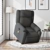 vidaXL Electric Stand up Massage Recliner Chair Dark Grey Fabric