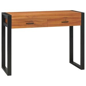 vidaXL Desk | Teak | Teak Wood, Plywood | 100 cm x 40 cm x 75 cm | Desk