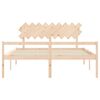 vidaXL Senior Bed without Mattress Super King Size Solid Wood