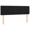 vidaXL Box Spring Bed with Mattress Black 137x187 cm Double Size Velvet