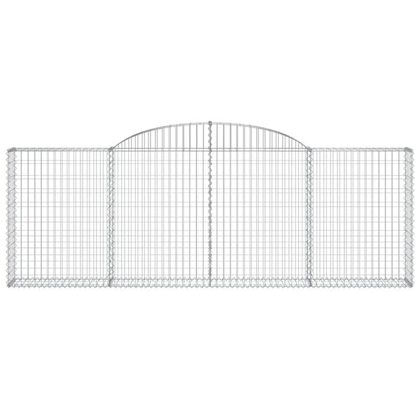 vidaXL Arched Gabion Baskets 13 pcs 300x30x100/120 cm Galvanised Iron